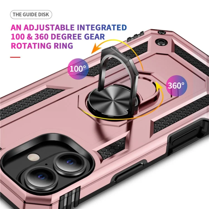 A-One Brand - iPhone 16 Mobilskal med Kickstand - Roséguld