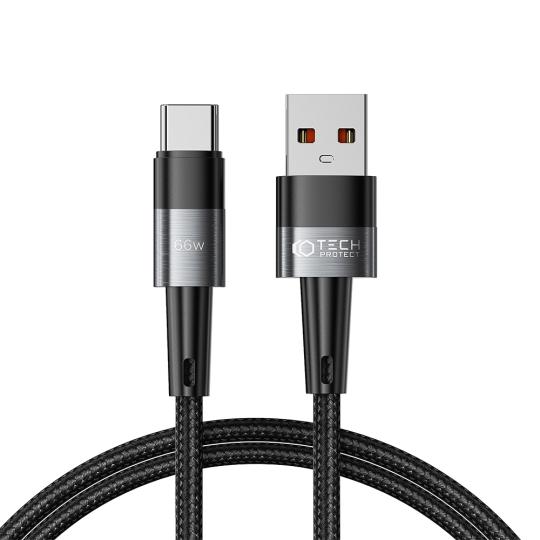 Produktfoto för Tech-Protect UltraBoost USB-A till USB-C-kabel 66W, 6A, 1m - Grå