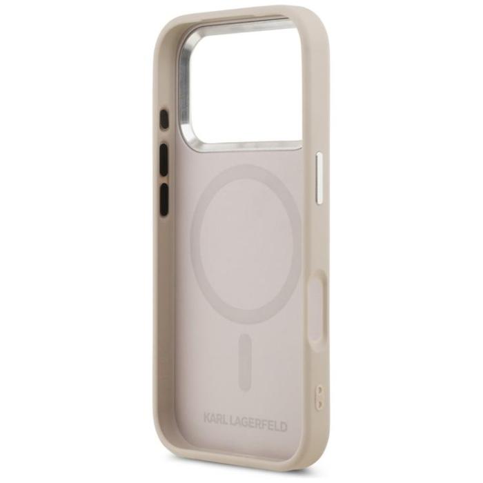 KARL LAGERFELD - Karl Lagerfeld iPhone 17 Pro Max Mobilskal MagSafe Choupette Pin - Rosa