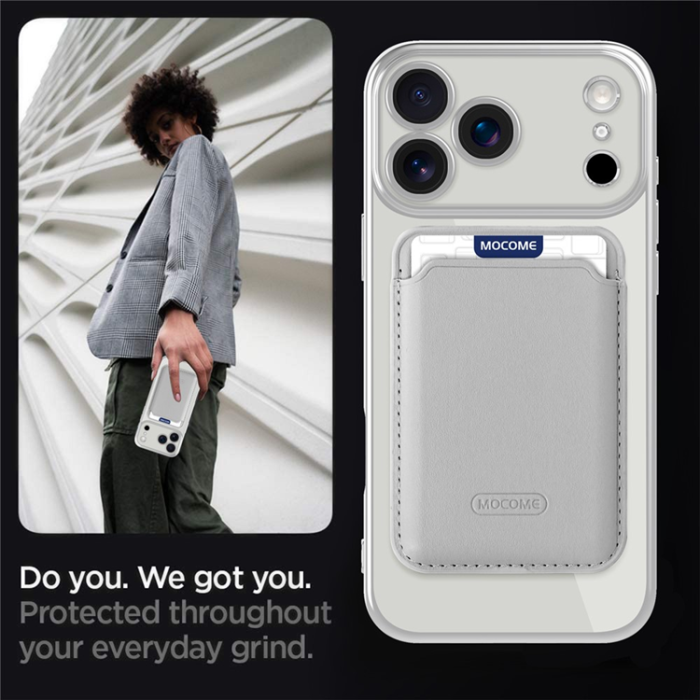 A-One Brand - iPhone 17 Pro Max Mobilskal MagSafe Korthållare TPU + PC
