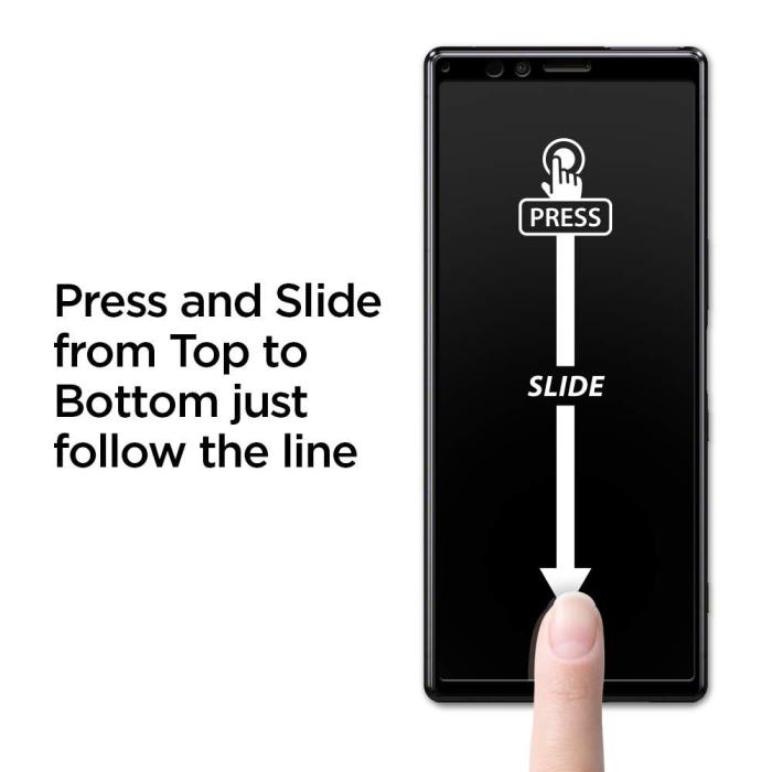 UTGATT5 - Spigen Härdat Glas Fc Sony Xperia 1 Svart