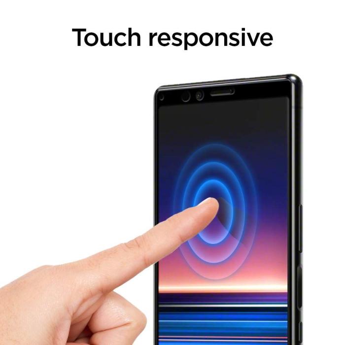 UTGATT5 - Spigen Härdat Glas Fc Sony Xperia 1 Svart