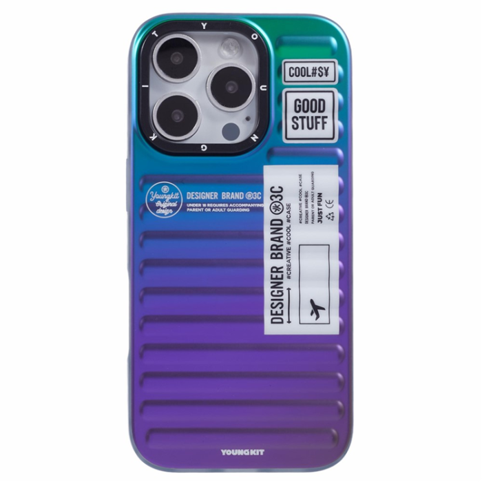 YOUNGKIT - YOUNGKIT iPhone 16 Pro Max Mobilskal Suitcase Style - Flerfärgad