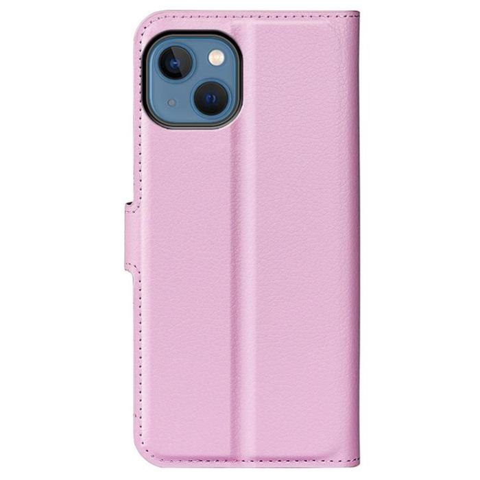 OEM - Litchi Flip iPhone 14 Plus Plånboksfodral - LjusRosa