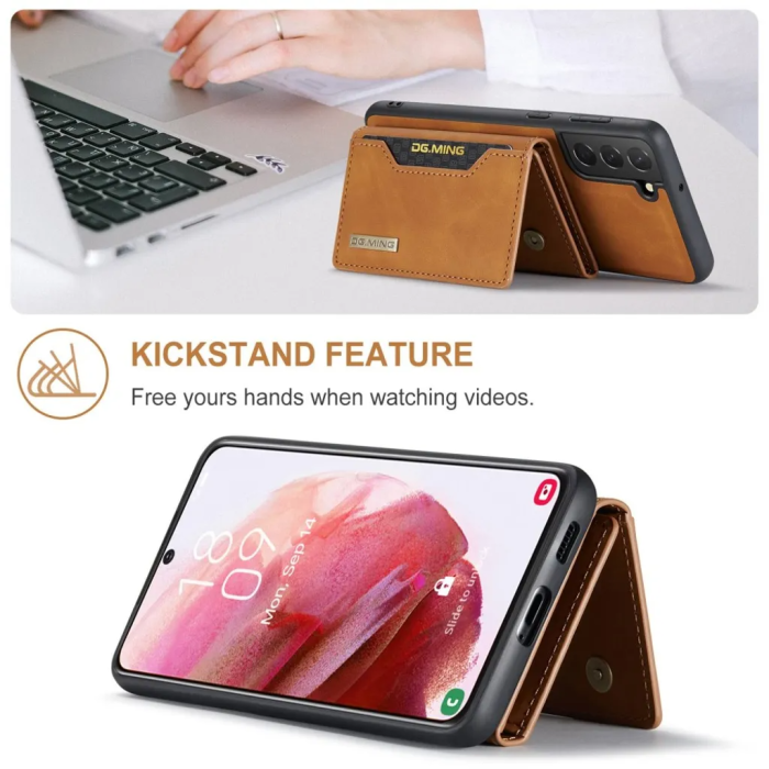 DG.MING - DG.MING Galaxy S23 Plånboksfodral Detachable M2 2in1 - Brun