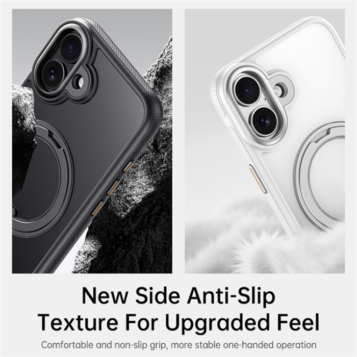 A-One Brand - iPhone 17 Mobilskal MagSafe Kickstand TPU PC - Transparent