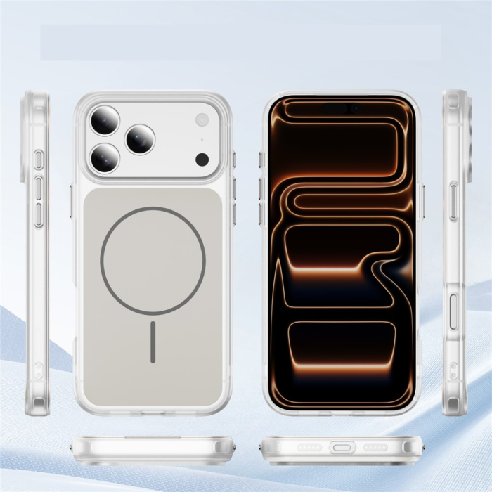 A-One Brand - iPhone 17 Pro Max Mobilskal MagSafe Skin Touch TPU PC - Vit