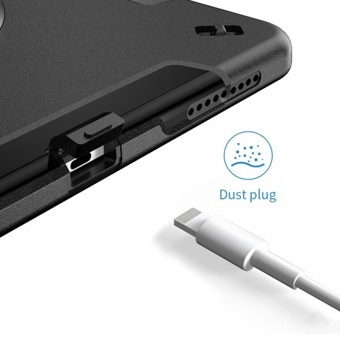 UTGATT1 - iPad Pro 12.9 (2020/2021/2022) Skal Shock-Resistant Hybrid med Axelrem - Svart