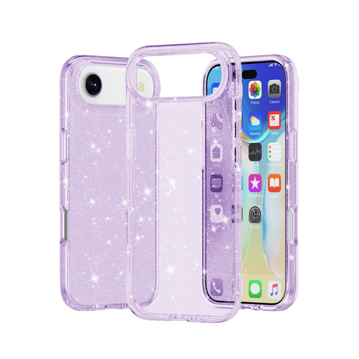 AMORUS - AMORUS iPhone Air Mobilskal Shockproof - GlitterLila