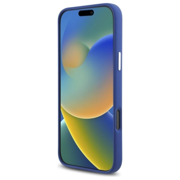 Mercedes - Mercedes iPhone 16 Pro Max Mobilskal MagSafe Silikon Röd Stripe - Blå