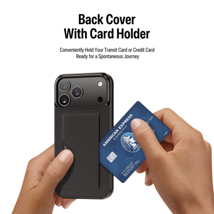 Dux Ducis - DUX DUCIS iPhone 17 Pro Max Mobilskal Korthållare Pocard - Svart