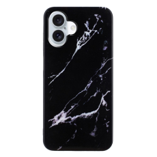 A-One Brand - iPhone 17 Mobilskal Marble Pattern Painted TPU - Svart