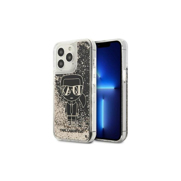 KARL LAGERFELD - Karl Lagerfeld Liquid Glitter Skal för iPhone 13 Pro Svart