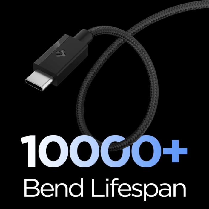 Spigen - Spigen USB-C till USB-C Kabel EB6015CC Essential 1.5m 60W - Svart