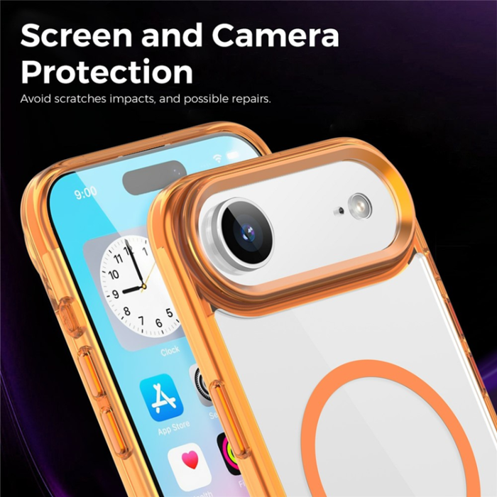 A-One Brand - iPhone Air Mobilskal MagSafe TPU+PC Transparent - Orange