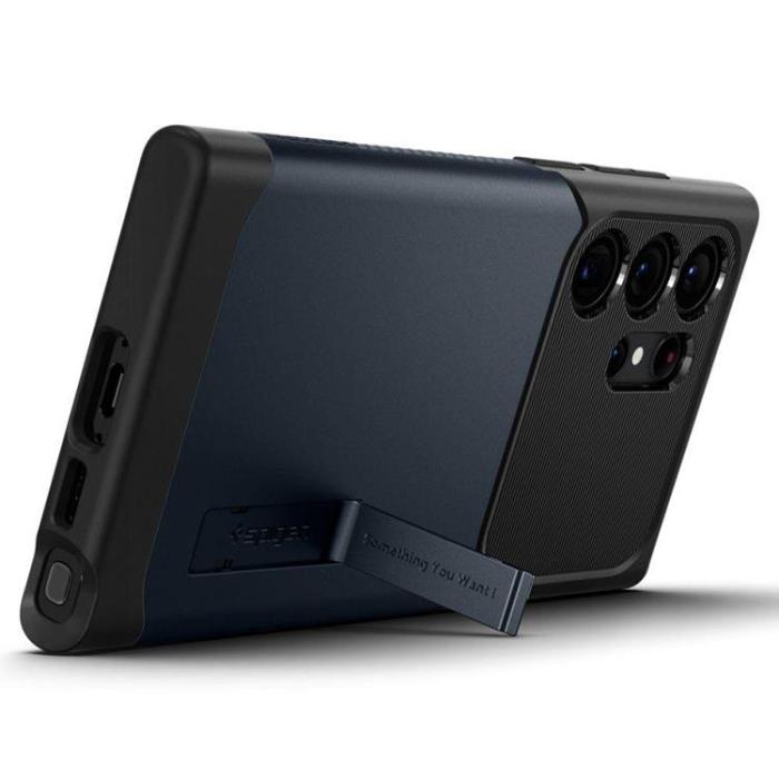 UTGATT1 - Spigen Galaxy S23 Ultra Skal Slim Armor - Blå
