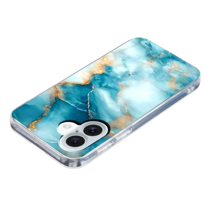 A-One Brand - iPhone 17 Mobilskal Marble Pattern Printing Soft - Blå