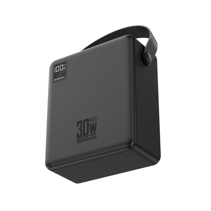 Wozinsky - Wozinsky Powerbank 100000mAh 30W med ficklampa - Svart
