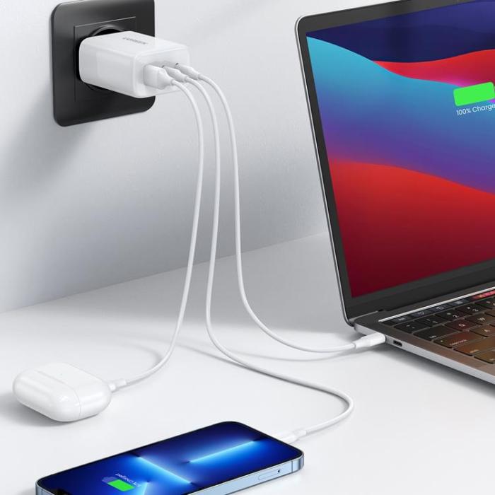 Ugreen - Ugreen Fast Väggladdare 65W USB Till 2x USB-C - Vit