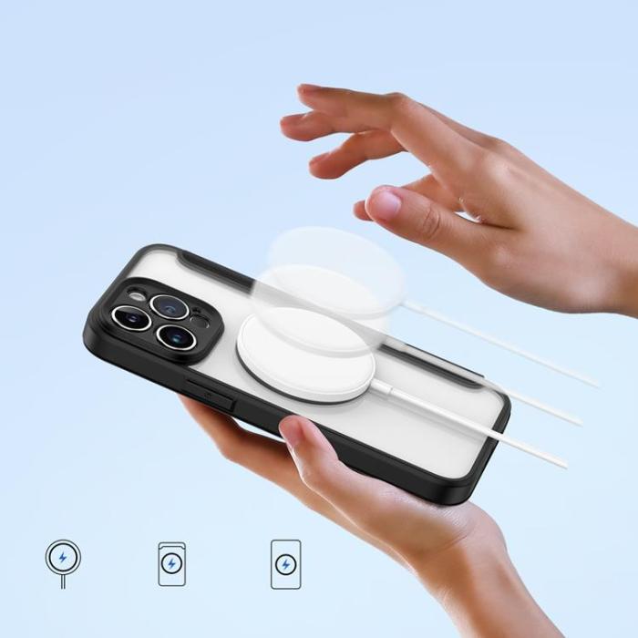 UTGATT - Dux Ducis iPhone 14 Pro Plånboksfodral Magsafe Skin X Pro - Svart