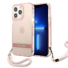 Guess - Guess iPhone 13 Pro Skal Translucent Stap - Rosa