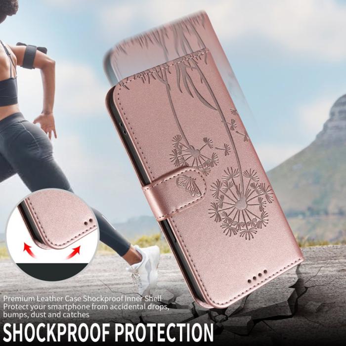 OEM - Samsung Galaxy A57 Plånboksfodral Konstläder Dandelion - Roséguld