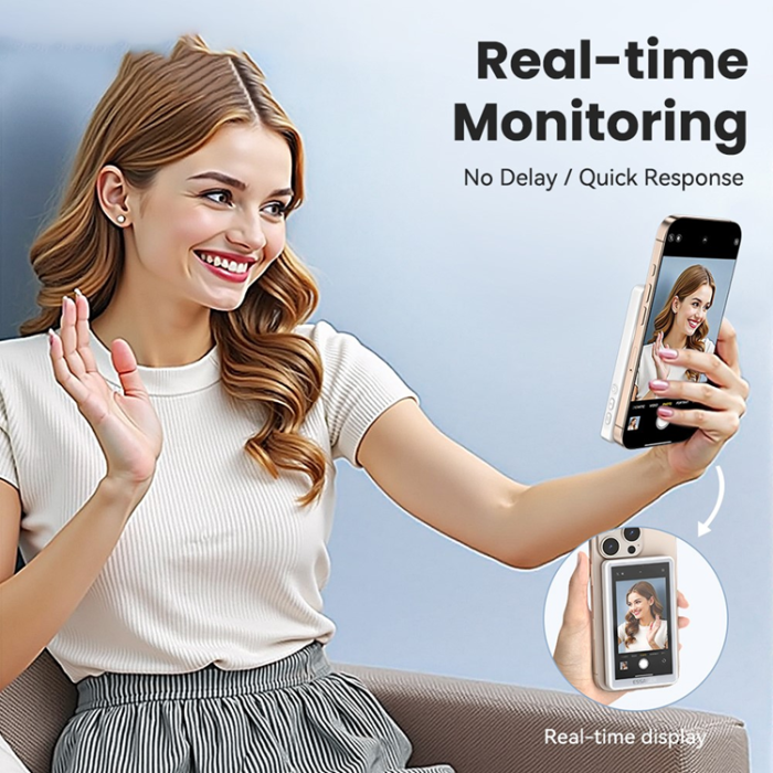 ESSAGER - ESSAGER Magnetisk Selfie-skärm 4.02'' IPS HD Justerbar 3 Ljusstyrkenivåer