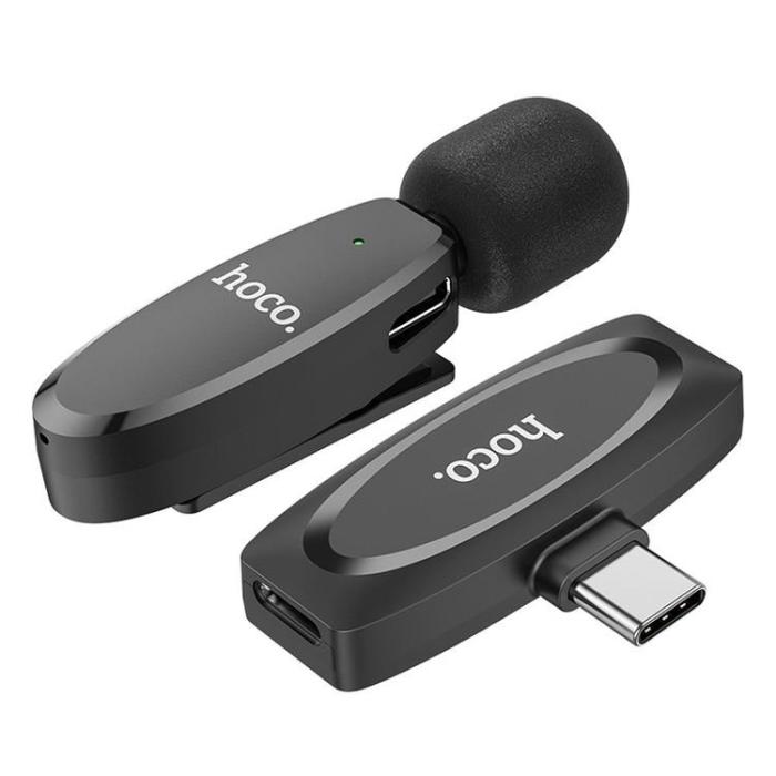 Hoco - HOCO Trådlös Lavaliermikrofon USB-C L15 - Svart