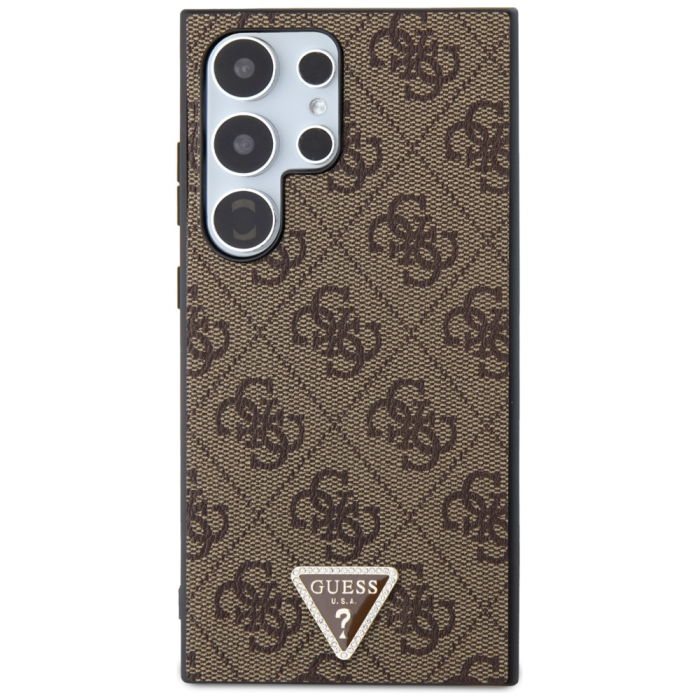 Guess - Guess Galaxy S24 Ultra Mobilskal Triangle Strass - Brun