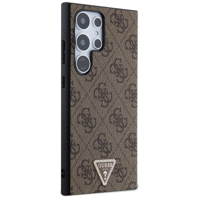 Guess - Guess Galaxy S24 Ultra Mobilskal Triangle Strass - Brun