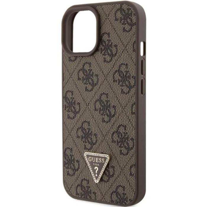 Guess - Guess iPhone 15 Mobilskal Triangle Strass - Brun