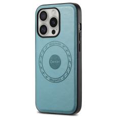DENIOR - DENIOR A10 Mobilskal till iPhone 16 Pro Max &Auml;kta L&auml;der Bl&aring;
