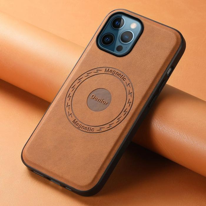 DENIOR - DENIOR A11 iPhone 12 Pro Max Fodral Retro PU+PC+TPU Brun