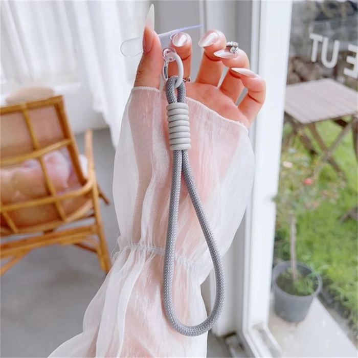 A-One Brand - iPhone 16 Pro Max Mobilskal MagSafe Lens Kickstand med Handrem - Grå