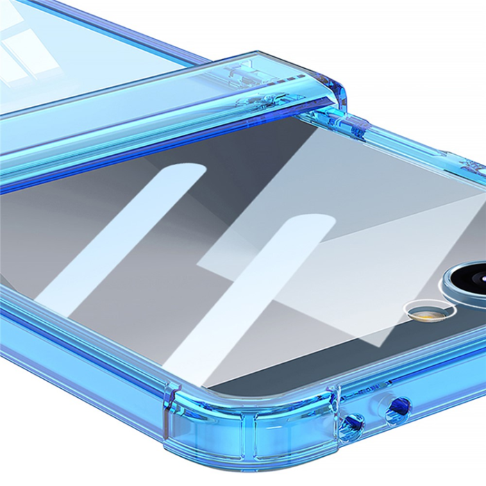 GKK - GKK Galaxy Z Flip 7 Mobilskal med Back Film Airbag Hinge - Blå