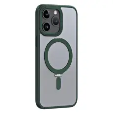 OEM - iPhone 15 Pro Mobilskal Magsafe Kickstand - Grön