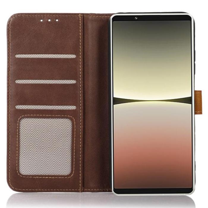 A-One Brand - Sony Xperia 5 IV Plånboksfodral Magnetic Clasp - Coffee