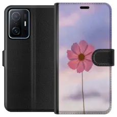 Gustaf - Pl&aring;nboksfodral till Xiaomi 11T med Rosa blomma