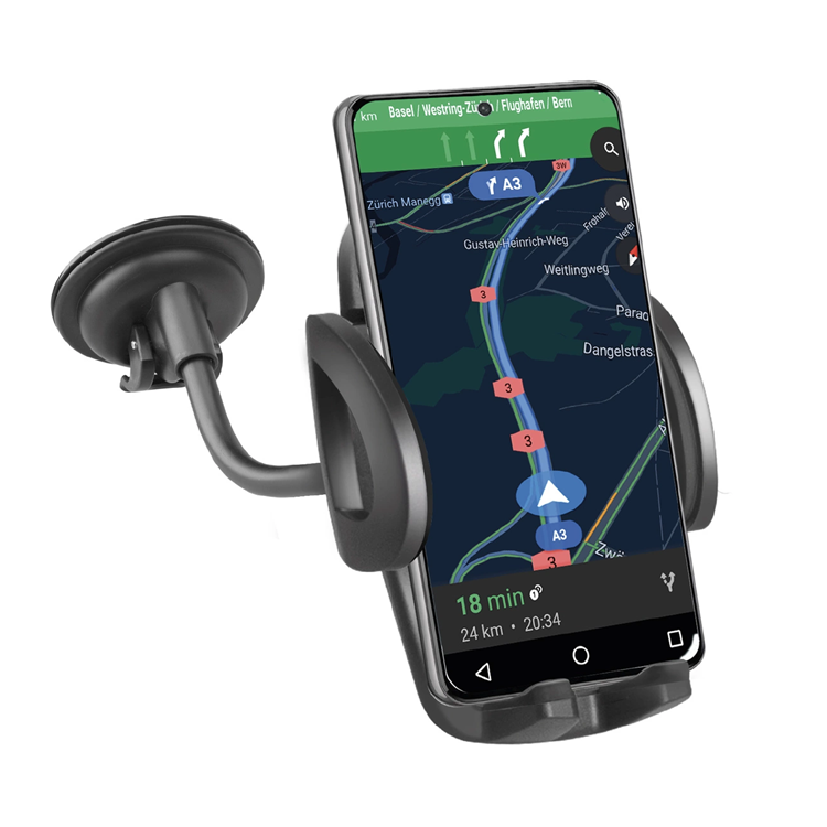 SBS Mobilhållare Glass För 6.8" - Svart