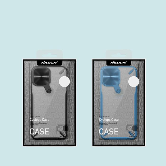 Nillkin - Nillkin Cyclops Foldable Stand Skal iPhone 13 Pro Max - Blå