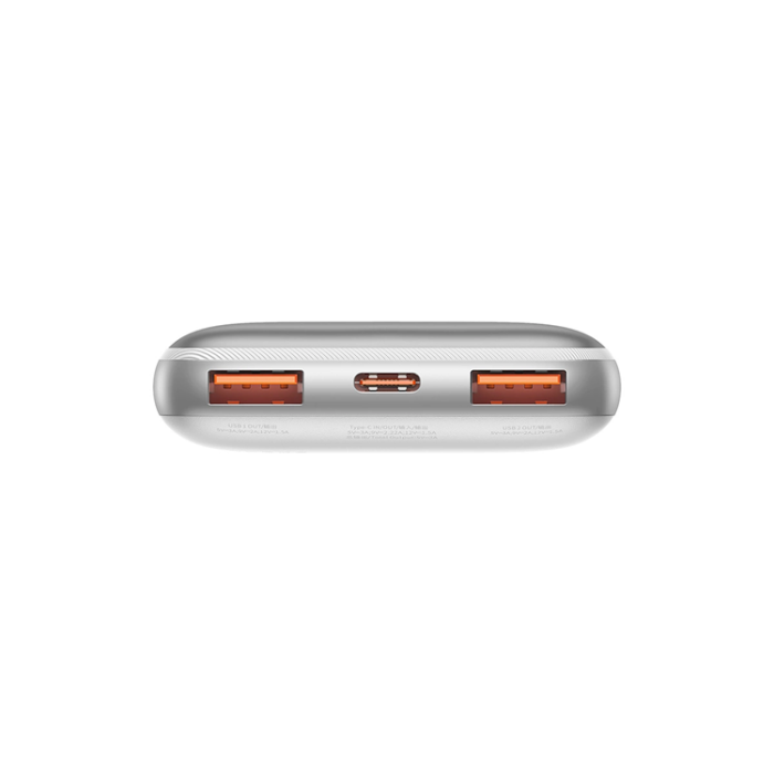 BASEUS - Baseus Powerbank 10000mAh 20W Bipow Pro Med USB-C Kabel - Vit