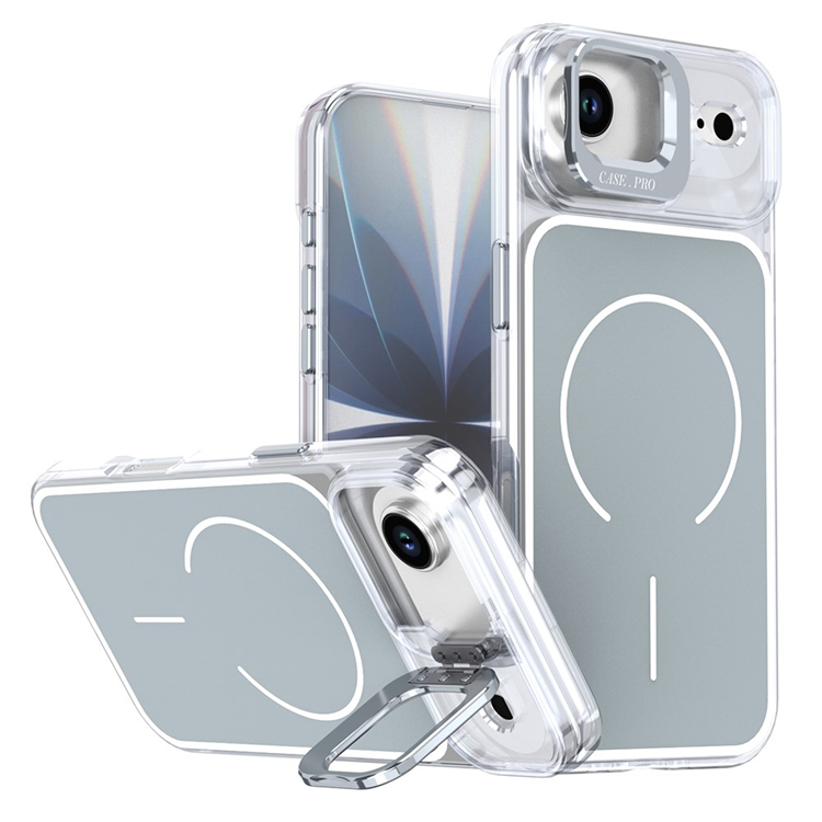 iPhone Air Mobilskal MagSafe Lens Kickstand TPU + PC - Grå (Grå) | 2353 | AlltMobil