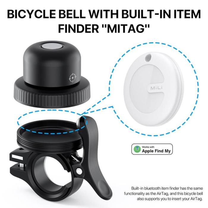 Elago - ELAGO MIBELL Anti-Loss Ringklocka för Cykel Svart