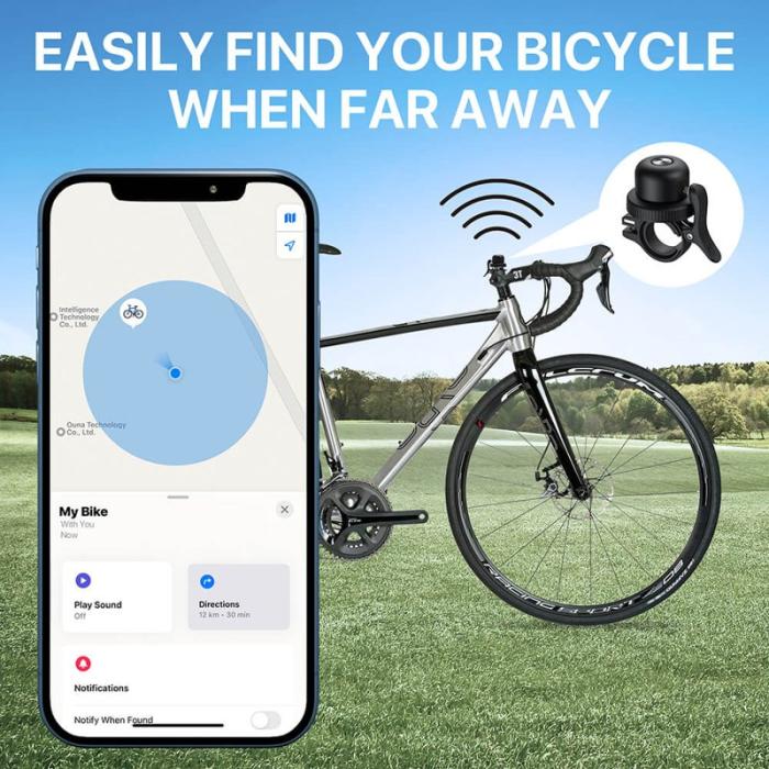 Elago - ELAGO MIBELL Anti-Loss Ringklocka för Cykel Svart