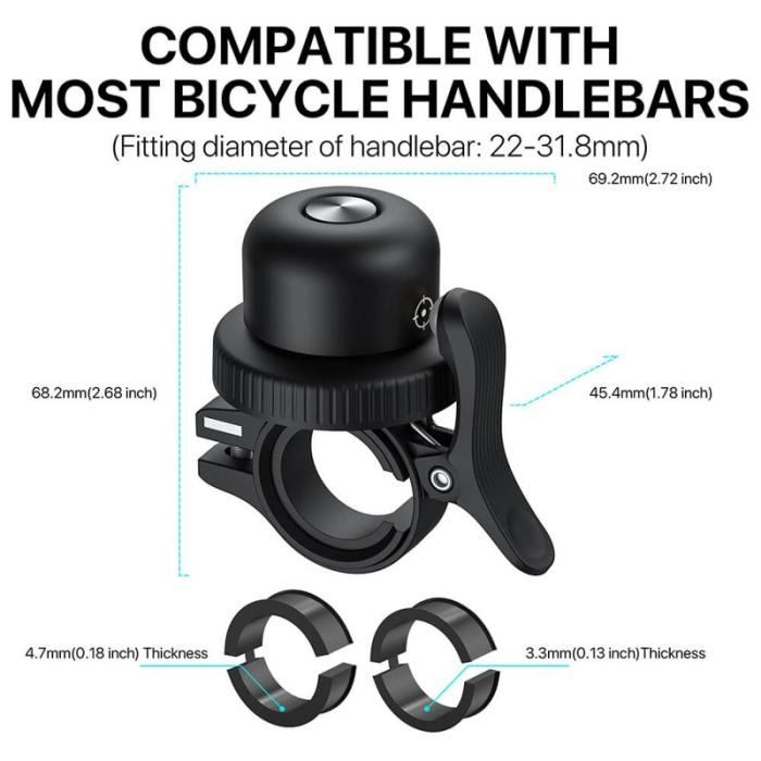 Elago - ELAGO MIBELL Anti-Loss Ringklocka för Cykel Svart