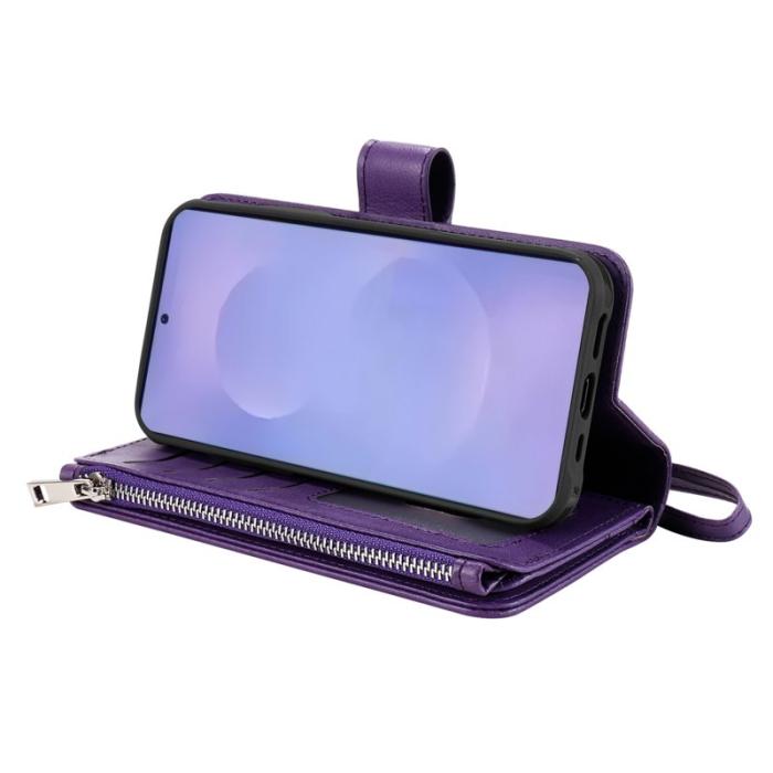 OEM - Plånboksfodral för Samsung Galaxy S26 Plus Magnetiskt Konstläder - Lila