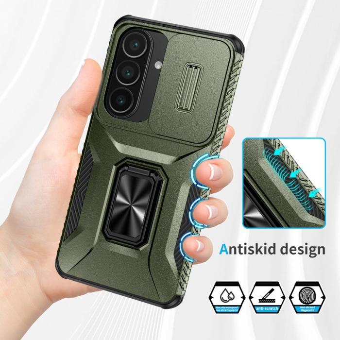 OEM - Mobilskal för Samsung Galaxy S26 Plus Kickstand TPU + PC - Grön