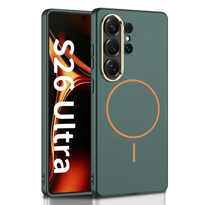 GKK - GKK Mobilskal för Samsung Galaxy S26 Ultra Magnetiskt PC + TPU - Grön