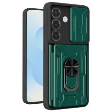 OEM - Mobilskal f&ouml;r Samsung Galaxy S26 PC + TPU Kickstand - Svartgr&ouml;n