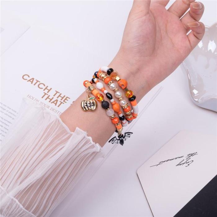 OEM - Apple Watch (49mm/46mm/45mm/44mm/42mm) Armband Halloween Beaded - Fladdermus